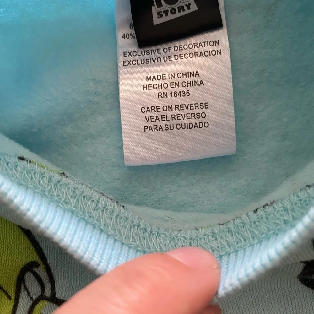 Disney Blue and Green Buzz Lightyear Hoodie